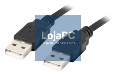 Lanberg CA-USBA-20CU-0005-BK cabo USB USB 2.0 0,5 m Preto