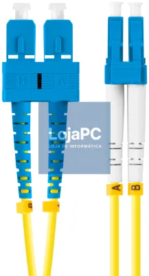 Lanberg FO-SULU-SD11-0010-YE Cabo de fibra óptica e InfiniBand 1 m SC LC Amarelo