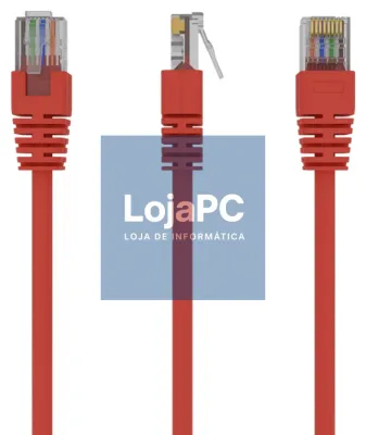 Gembird PP12-1M/R cabo de rede Vermelho Cat5e U/UTP (UTP)