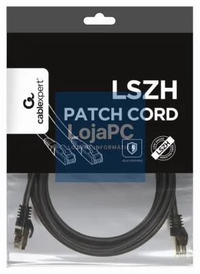 Gembird PP6A-LSZHCU-BK-3M cabo de rede Preto Cat6a S/FTP (S-STP)