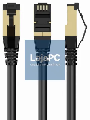 Gembird PP8-LSZHCU-BK-2M cabo de rede Preto Cat8 S/FTP (S-STP)