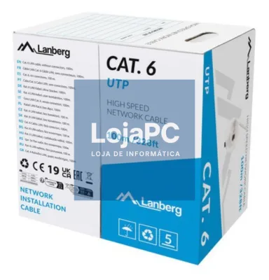 Lanberg LCU6-11CU-0100-S cabo de rede Cinzento 100 m Cat6 U/UTP (UTP)