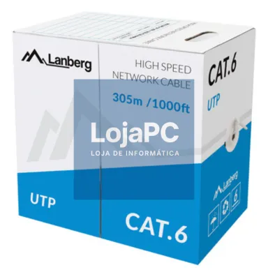 Lanberg LCU6-11CU-0305-S cabo de rede Cinzento 305 m Cat6 U/UTP (UTP)