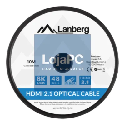 Lanberg CA-HDMI-30FB-0100-BK cabo HDMI 10 m HDMI tipo A (Padrão) Preto
