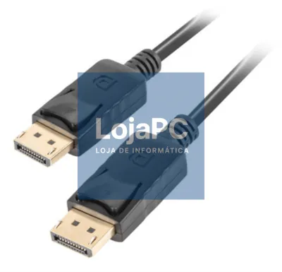 Lanberg CA-DPDP-10CC-0005-BK cabo DisplayPort 0,5 m Preto