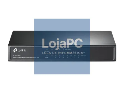 TP-LINK 8-Port Gigabit Desktop PoE Switch 8x10/100/1000Mbps RJ45 ports including 4 PoE ports steel case