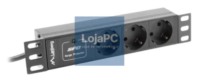 Lanberg PDU-03F-0200-BK unidade de distribución de energia (PDU) 3 saídas AC 1U Preto