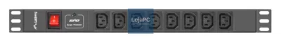 Lanberg PDU-08I-0200-C20-BK unidade de distribución de energia (PDU) 8 saídas AC 1U Preto