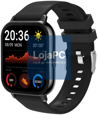 Denver SWC-176B Relojes inteligentes y deportivos 4,6 cm (1.81") TFT Digital Ecrã táctil Preto