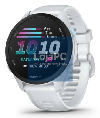 Garmin Forerunner 70 3,05 cm (1.2") AMOLED 43 mm Digital 390 x 390 Pixeles Ecrã táctil Branco GPS (satélite)