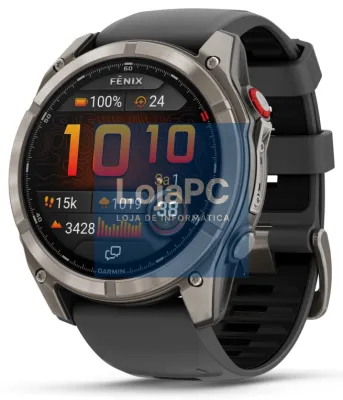 Garmin fenix 8 Pro 3,56 cm (1.4") AMOLED 51 mm Digital 454 x 454 Pixeles Ecrã táctil Grafito, Titânio Wifi GPS (satélite)