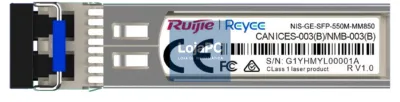 Ruijie Networks NIS-GE-SFP-550M-MM850 red modulo transceptor Fibra óptica 1000 Mbit/s 850 nm