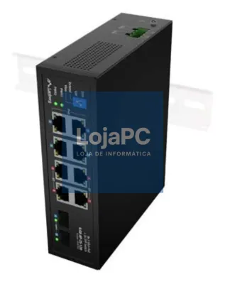 Lanberg ILGE-8P-2S-120 switch No administrado Fast Ethernet (10/100) Energia sobre Ethernet (PoE) 1U Preto