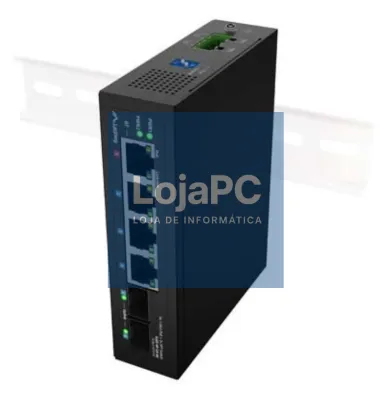 Lanberg ILGE-4P-2S-90 switch No administrado Fast Ethernet (10/100) Energia sobre Ethernet (PoE) 1U Preto