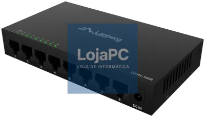 Lanberg DSM1-1008 switch No administrado Gigabit Ethernet (10/100/1000) Secretária Preto