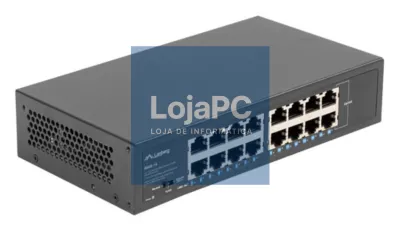 Lanberg RSGE-16 switch No administrado Gigabit Ethernet (10/100/1000) 1U Preto