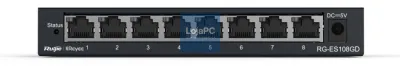Ruijie Networks RG-ES108GD switch No administrado Gigabit Ethernet (10/100/1000) Preto