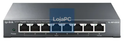 TP-Link Omada TL-RP108GE switch Gerido L2 Gigabit Ethernet (10/100/1000) Energia sobre Ethernet (PoE) Preto