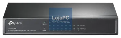 TP-Link TL-SG1008P Gerido Gigabit Ethernet (10/100/1000) Energia sobre Ethernet (PoE) Cinzento