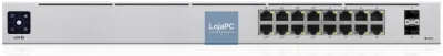 Ubiquiti UniFi 16-Port PoE Gerido L2/L3 Gigabit Ethernet (10/100/1000) Energia sobre Ethernet (PoE) 1U Prateado