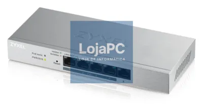 Zyxel GS1200-5HP v2 Gerido Gigabit Ethernet (10/100/1000) Energia sobre Ethernet (PoE) Cinzento