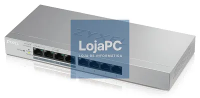 Zyxel GS1200-8HP v2 Gerido Gigabit Ethernet (10/100/1000) Energia sobre Ethernet (PoE) Cinzento