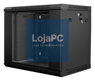 Lanberg WF01-6409-10B armário rack 9U Bastidor de parede Preto