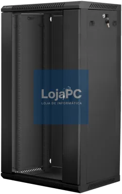 Lanberg WF01-6422-10B armário rack 22U Bastidor de parede Preto