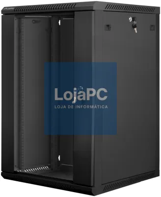 Lanberg WF01-6618-10B armário rack 18U Bastidor de parede Preto