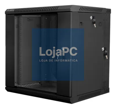 Lanberg WF02-6612-10B armário rack 12U Bastidor de parede Preto