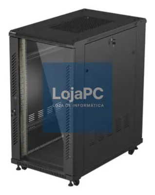 Lanberg FF01-6022-12B armário rack 22U Rack o bastidor independiente Preto