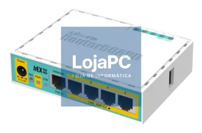 Mikrotik hEX PoE lite router Ethernet rápido Branco