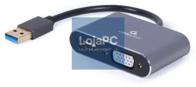 Gembird A-USB3-HDMIVGA-01 Adaptador gráfico USB 3840 x 2160 Pixeles Cinzento