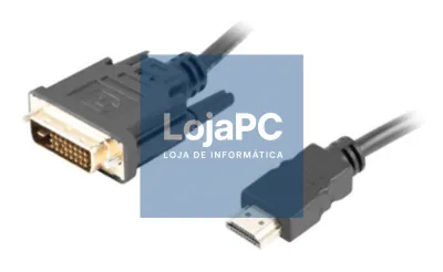 Lanberg CA-HDDV-20CU-0018-BK adaptador de cabo de vídeo 1,8 m HDMI tipo A (Padrão) DVI-D Preto