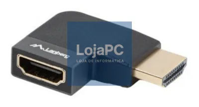 Lanberg AD-HDMI-10 adaptador de cabo de vídeo HDMI tipo A (Padrão) Preto, Prateado