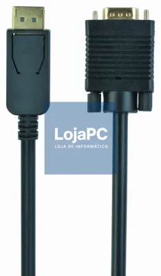 Gembird CCP-DPM-VGAM-6 adaptador de cabo de vídeo 1,8 m VGA (D-Sub) DisplayPort Preto