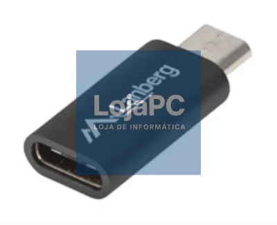Lanberg AD-UC-UM-01 cambiador de género para cabo Micro-USB 2.0 Type B USB 2.0 Type C Preto