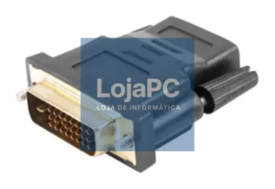 Lanberg AD-0010-BK cambiador de género para cabo HDMI DVI-D Preto