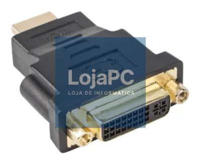 Lanberg AD-0014-BK cambiador de género para cabo HDMI DVI-D (F) (24 + 5) Preto