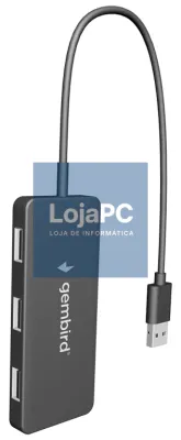 Gembird UHB-U2P4-04 hub de interfaz USB 2.0 480 Mbit/s Preto