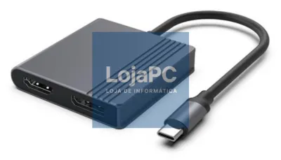Gembird A-CM-HDMIFDPF-01 hub de interfaz USB Tipo C Cinzento