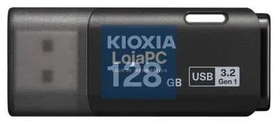 Kioxia LU301K128GG4 unidade flash USB 128 GB USB tipo A 3.2 Gen 1 (3.1 Gen 1) Preto