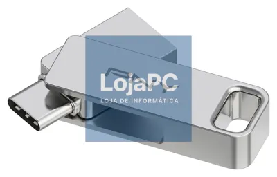 PNY DUO LINK unidade flash USB 64 GB USB Type-A / USB Type-C 3.2 Gen 1 (3.1 Gen 1) Acero inoxidable