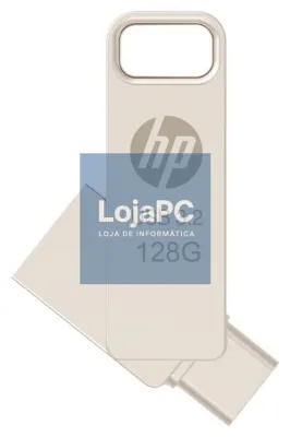 PNY HP x206C unidade flash USB 128 GB USB Type-A / USB Type-C 3.2 Gen 1 (3.1 Gen 1) Prateado