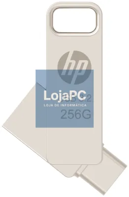 HP HPFD206C-256 unidade flash USB 256 GB USB Type-A / USB Type-C 3.2 Gen 2 (3.1 Gen 2) Prateado