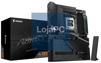 GIGABYTE X870 AORUS STEALTH Placa-mãe - Compatível com processadores AMD Ryzen 9000, VRM digital de 16+2+2 fases, até 8200MHz DDR5 (O.C.), 2xPCIe 5.0 + 2xPCIe 4.0, Wi-Fi 7, LAN 5GbE, USB 4