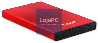 TooQ TQE-2527R caixa para disco rígido externo Caixa de disco rígido (HDD) Preto, Vermelho 2.5"