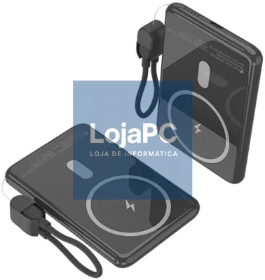 Leotec Power Bank sem fios 5000mAh 20W Preto