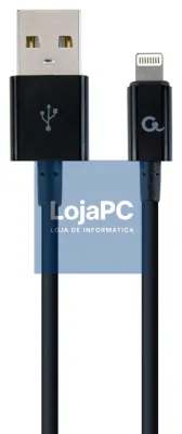 Cablexpert CC-USB2P-AMLM-1M cabo de conector Lightning Preto