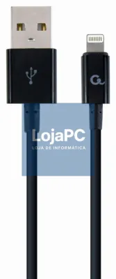 Cablexpert CC-USB2P-AMLM-2M cabo de conector Lightning Preto